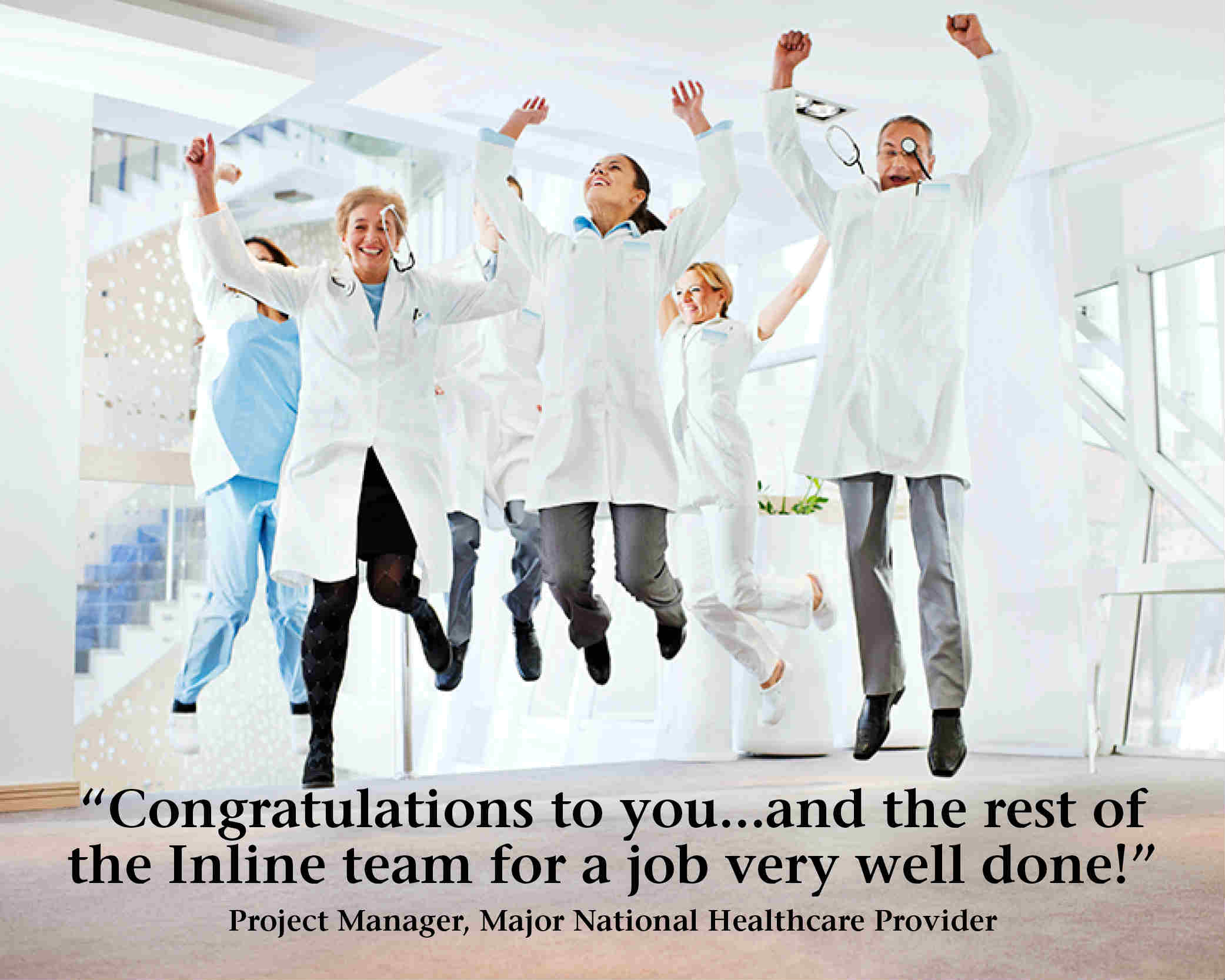 This photo depicts a group of doctors. 